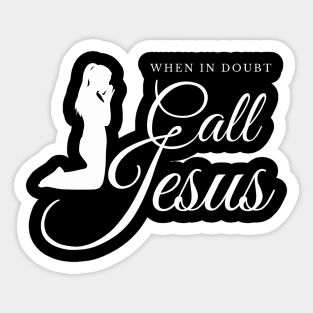 Call Jesus Prayer Religion Faith Gift Sticker